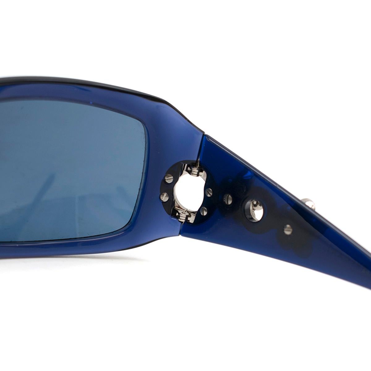Women's Bvlgari Blue Swarovski Crystal Embellished Sunglasses