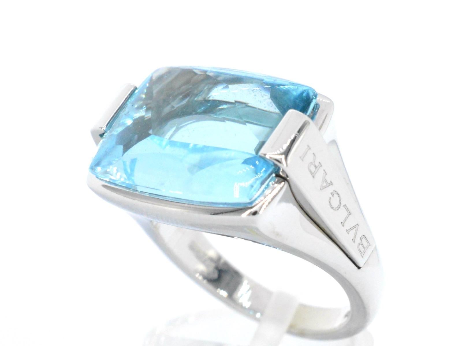 Cabochon Bvlgari Blue Topaz Cocktail Ring For Sale