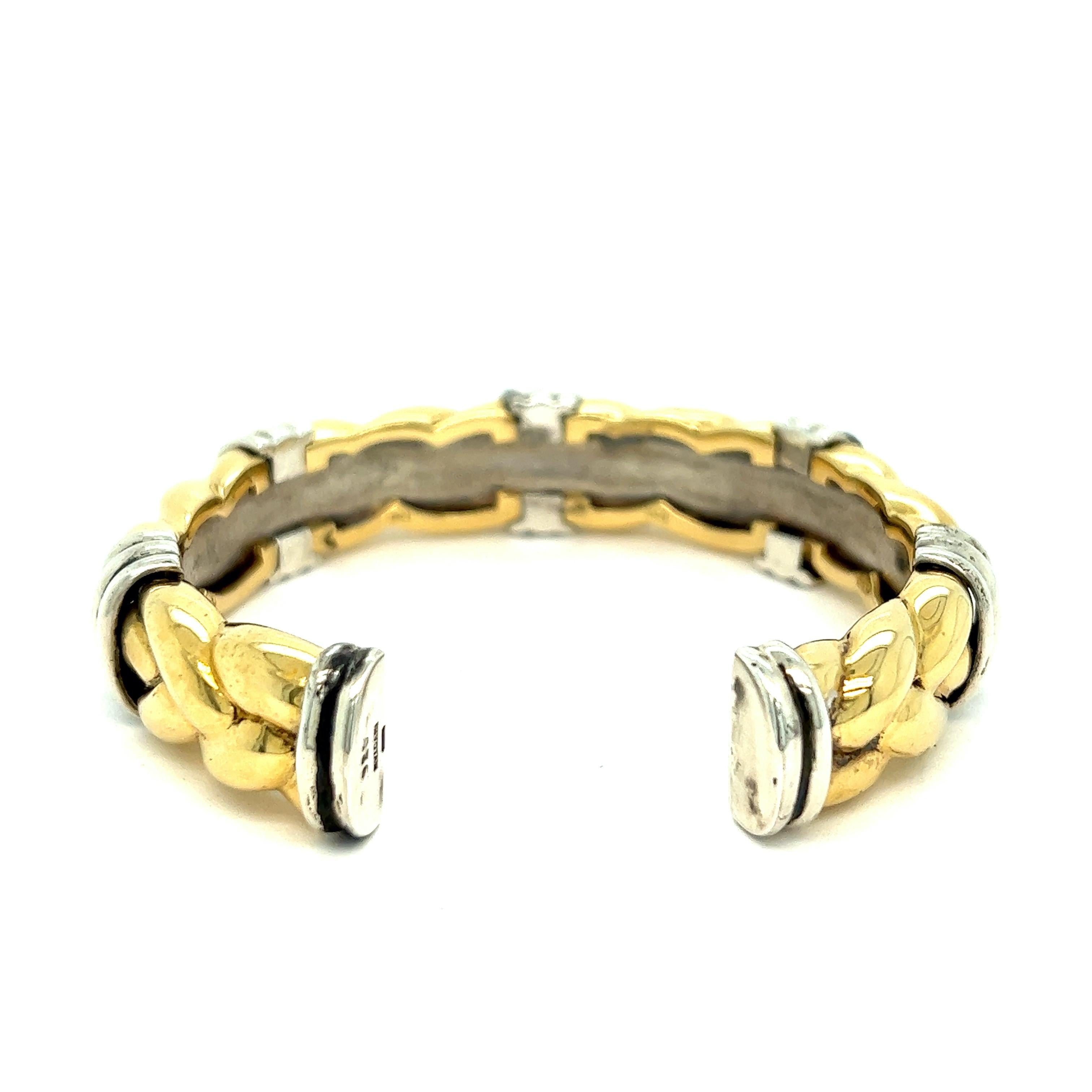 Women's Bvlgari Braided Gold Cuff Bracelet For Sale