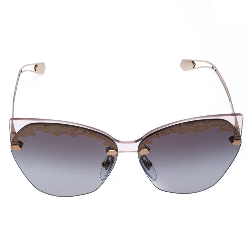 Bvlgari Bronze/Grey Gradient Serpenteyes Sunglasses In New Condition In Dubai, Al Qouz 2