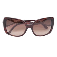BVLGARI Brown Gradient Crystal Sunglasses 8081-B