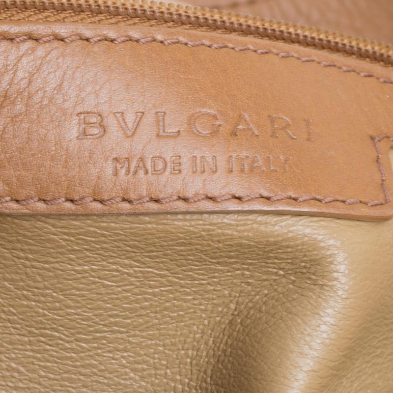 Bvlgari Brown Leather Hobo 4