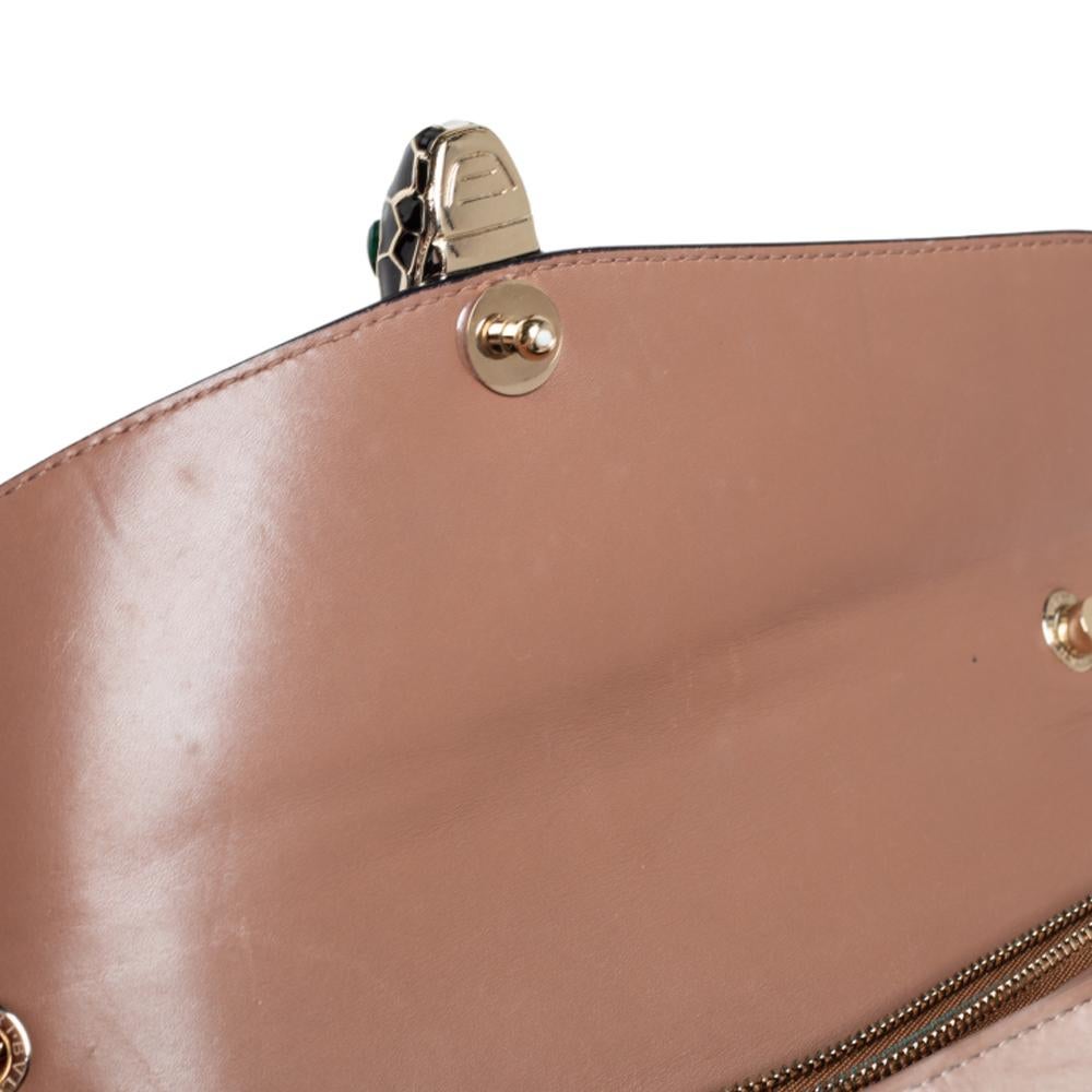 Bvlgari Braunes Leder Medium Serpenti Forever Umhängetasche 3