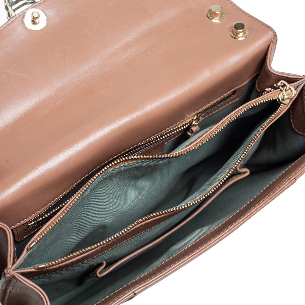 Bvlgari Braunes Leder Medium Serpenti Forever Umhängetasche 5