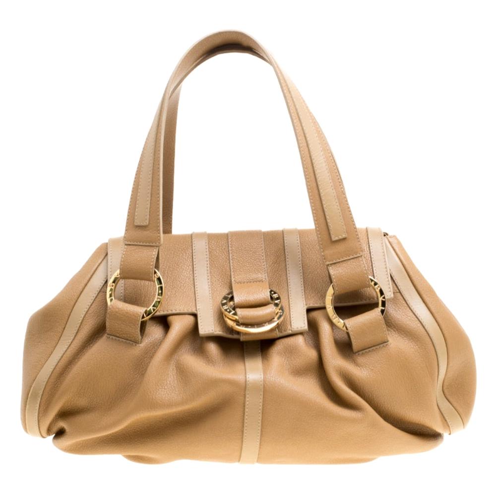 Bvlgari Brown Leather Polly Satchel