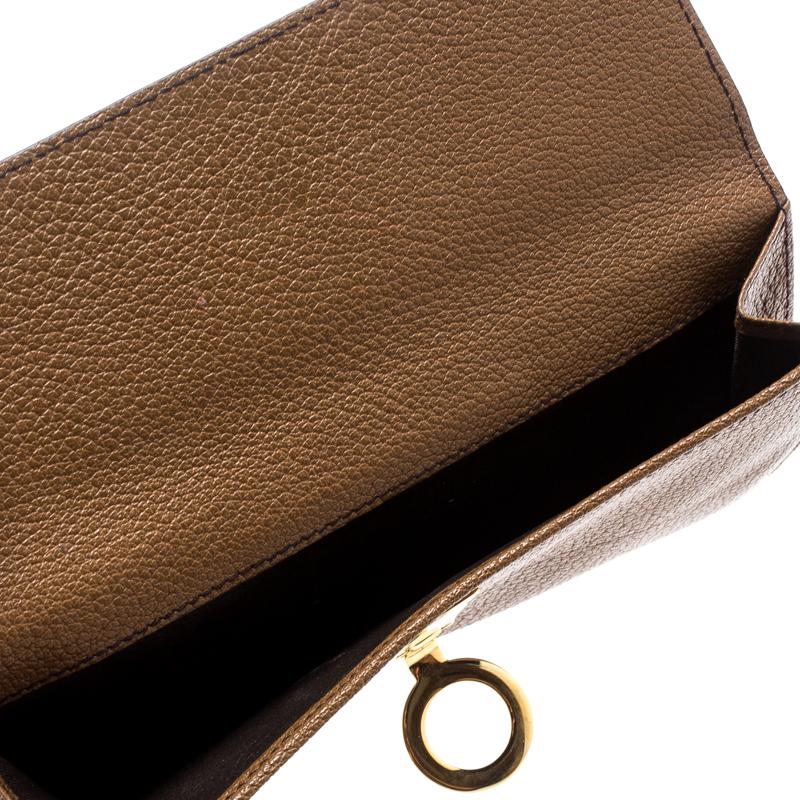 Bvlgari Brown Leather Trifold Wallet 3