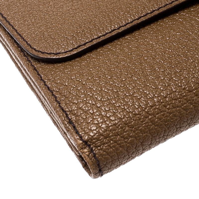 Bvlgari Brown Leather Trifold Wallet 5