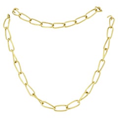 Bvlgari Bulgari 18k Gold Necklace Paperclip Chain
