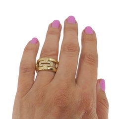 Bvlgari Bulgari 18k Gold Parentesi Diamond Band Ring