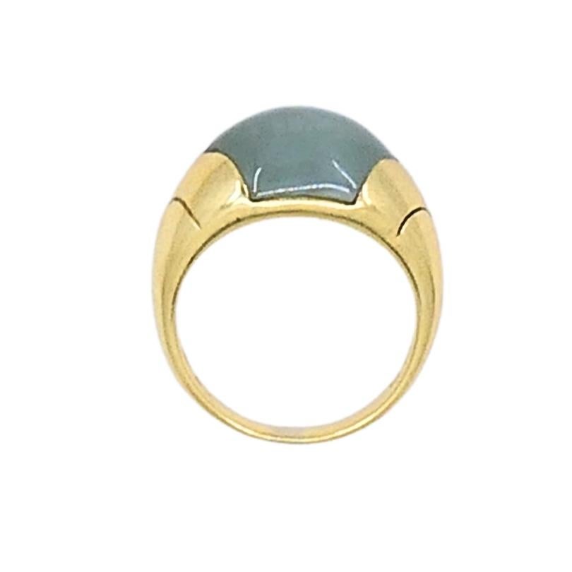 Bvlgari Bulgari 18k Gold Ring Aquamarine For Sale 2