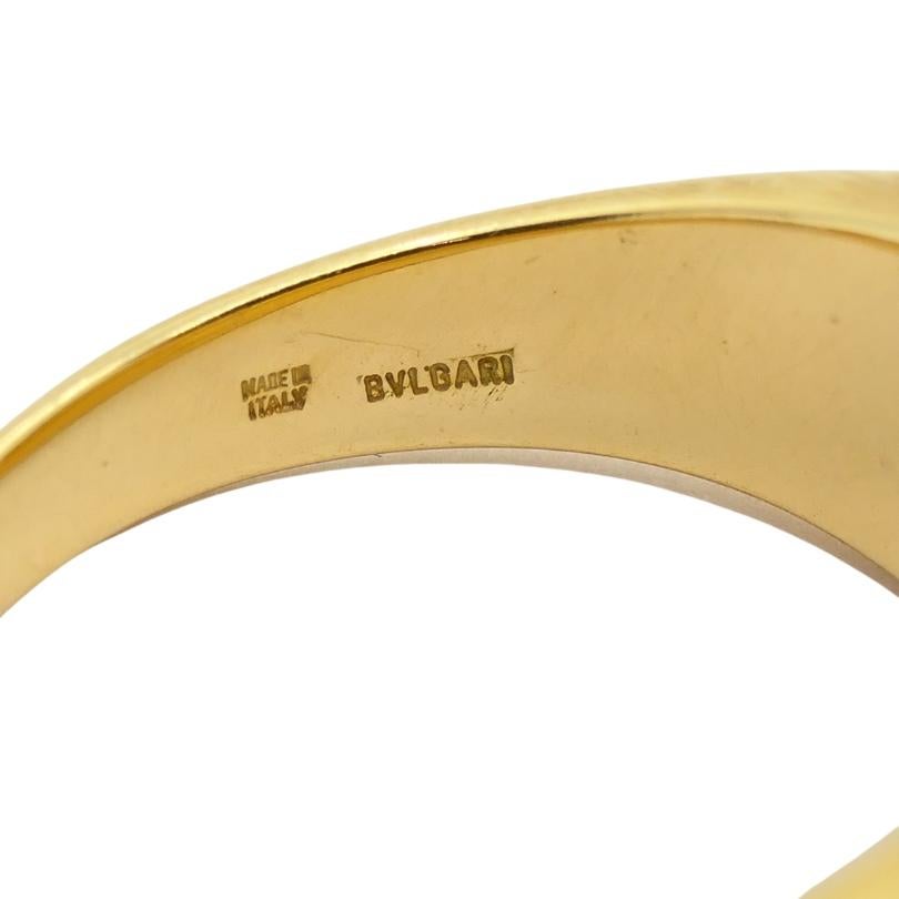Bvlgari Bulgari 18k Gold Ring Aquamarine For Sale 3