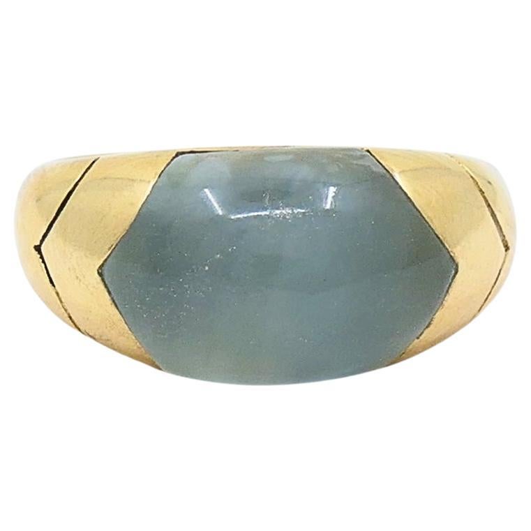 Bvlgari Bulgari 18k Gold Ring Aquamarine