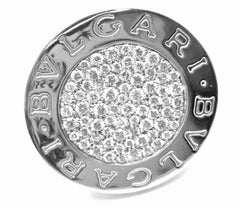 Bvlgari Bulgari, bague en or blanc 18 carats et diamants