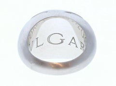 Bvlgari Bulgari 18k White Gold Textured Dome Ring 9.8g