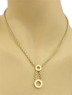 Bvlgari Bulgari 18k Yellow Gold Double Circle Pendant Necklace