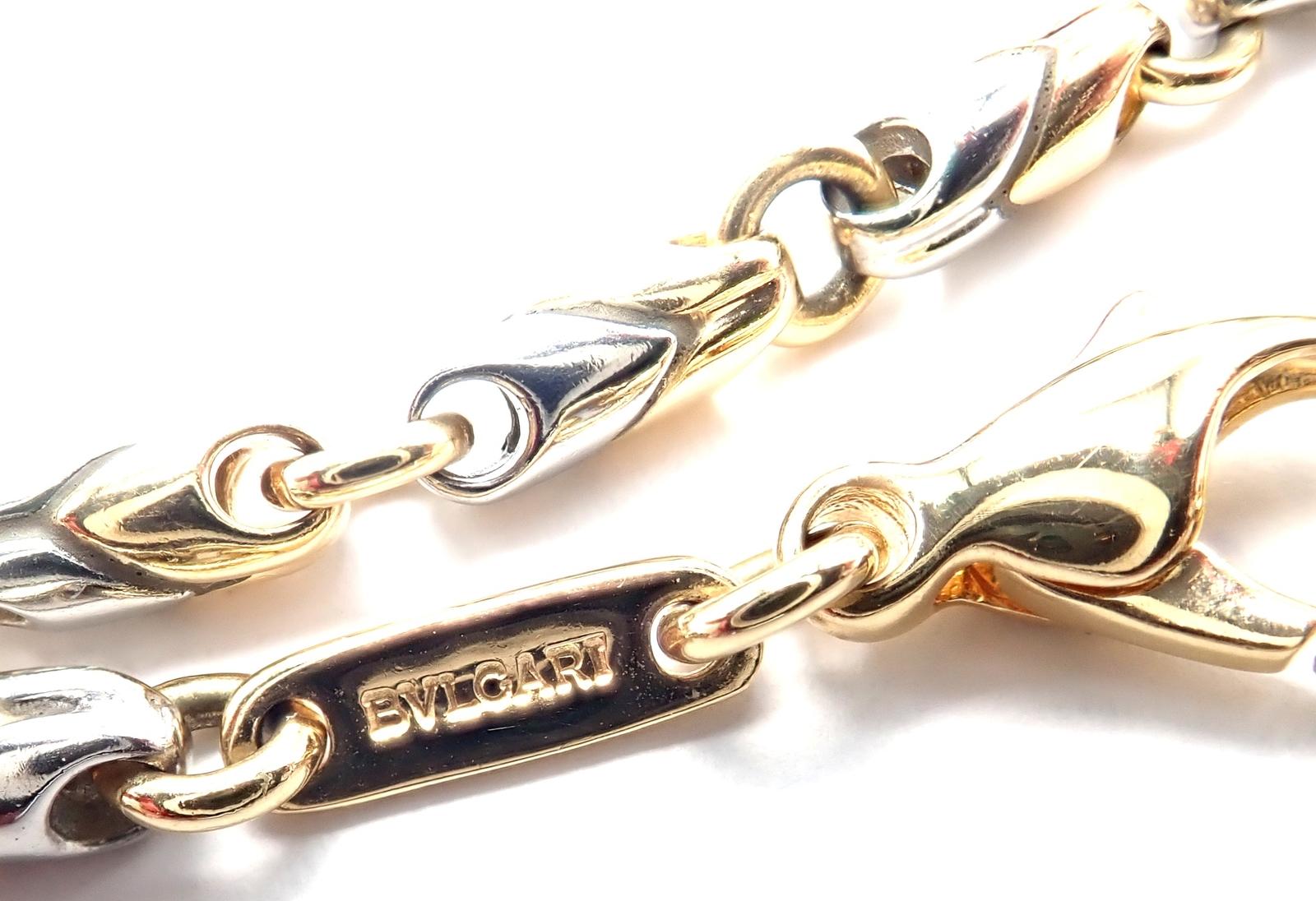 Bvlgari Bulgari 18k Yellow Gold Steel Diamond Horoscope Zodiac Pendant Necklace en vente 1