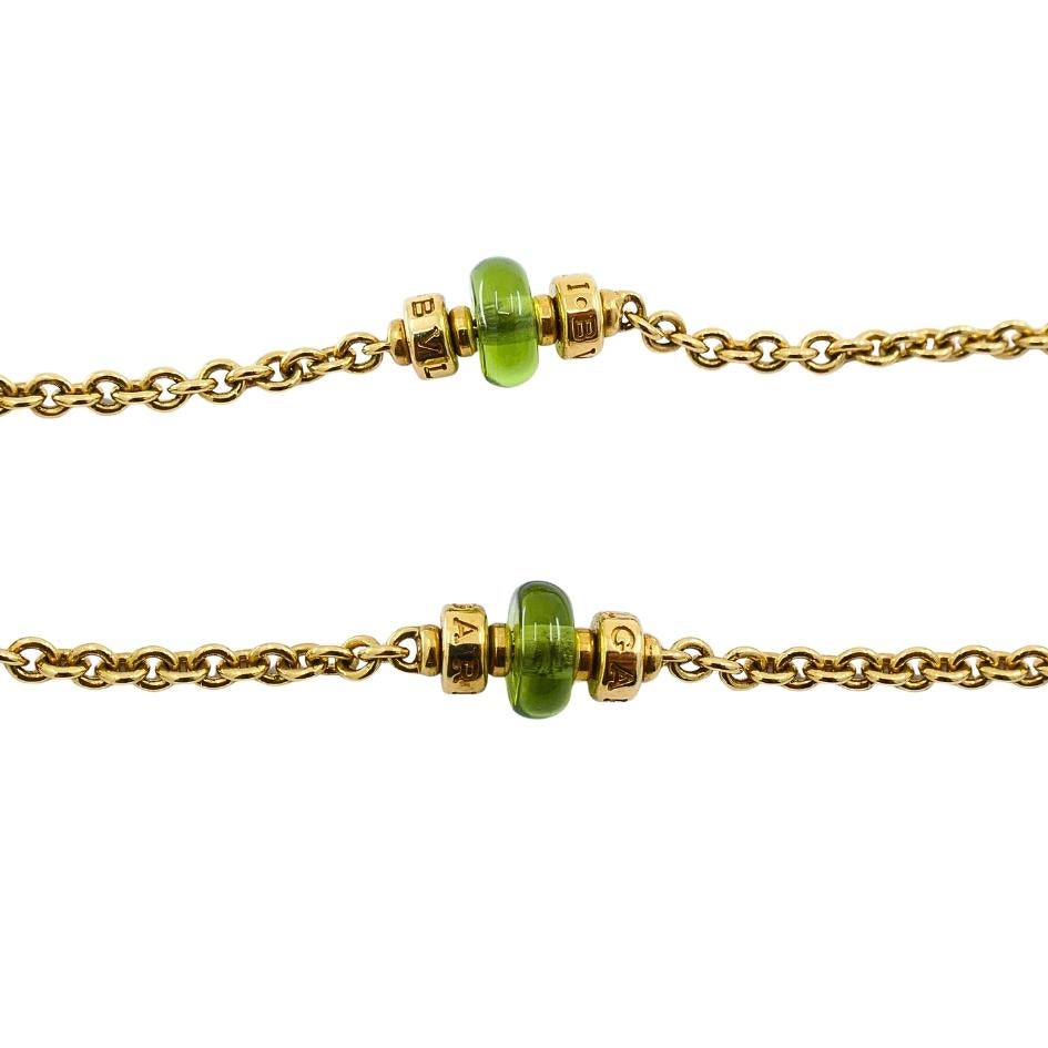 Bvlgari Bulgari 88 Club 18K Gold Amethyst Peridot Halskette im Angebot 2