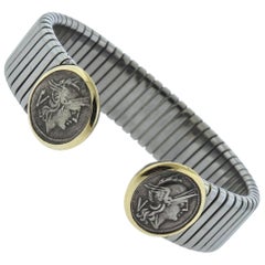 Bvlgari Bulgari Ancient Coin Steel Gold Bracelet