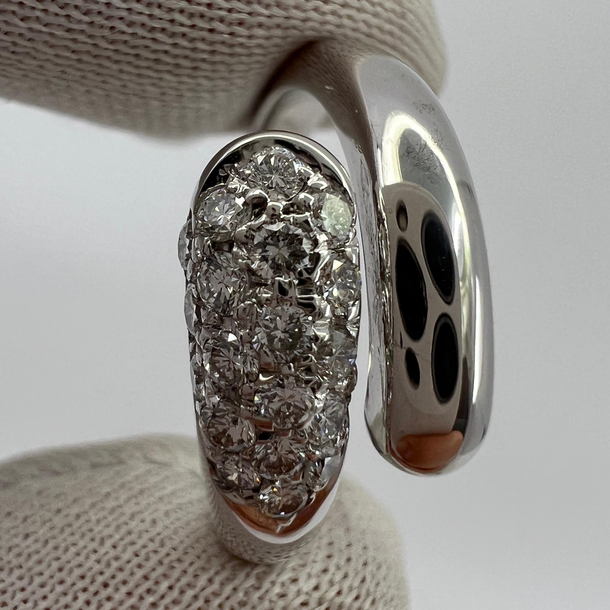 Bvlgari Bulgari Astrae Diamond Pave 18k White Gold Ring with Box 6