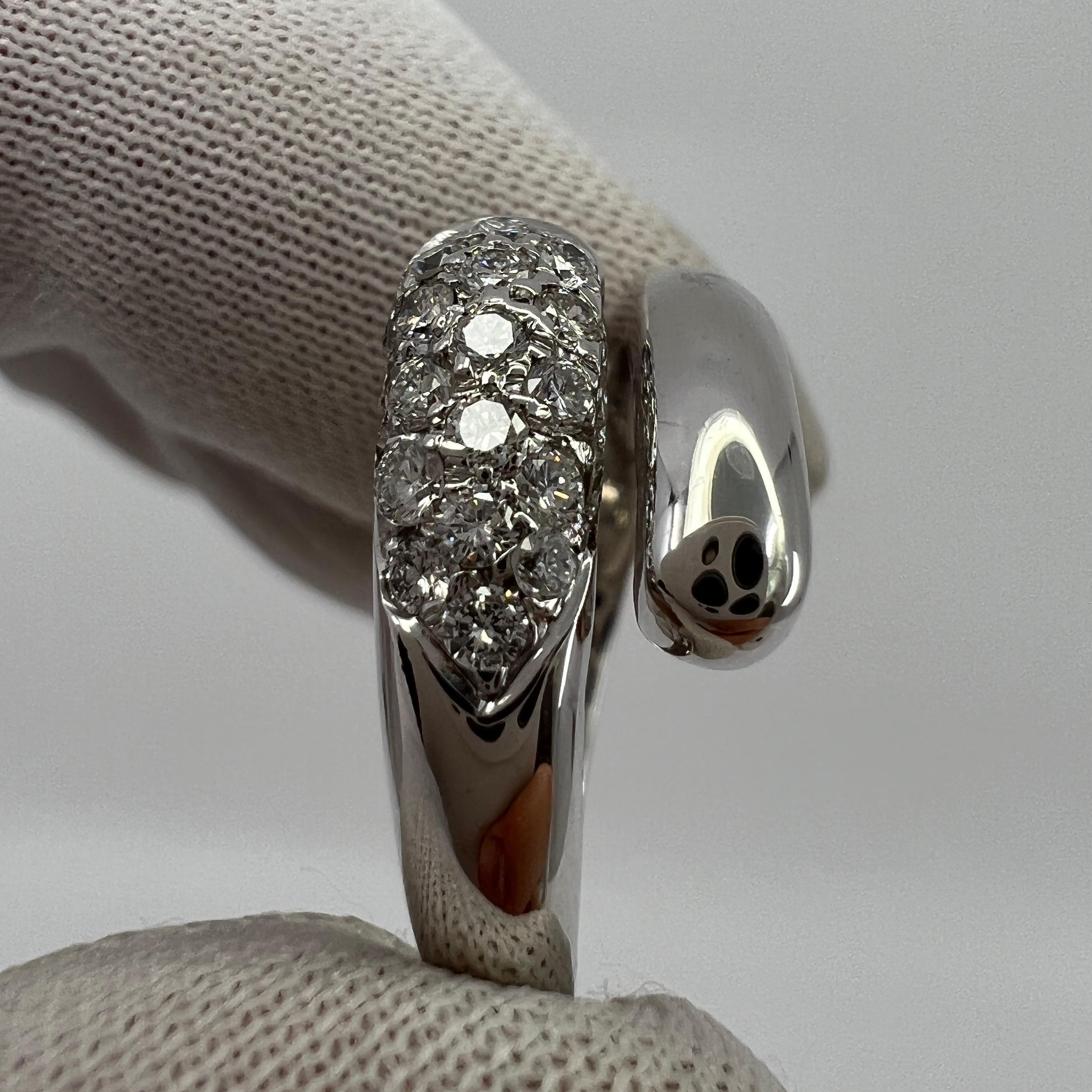 Bvlgari Bulgari Astrae Diamond Pave 18k White Gold Ring with Box 7