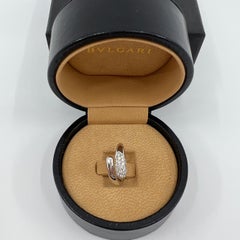 Bvlgari Bulgari Astrae Diamond Pave 18k White Gold Ring with Box