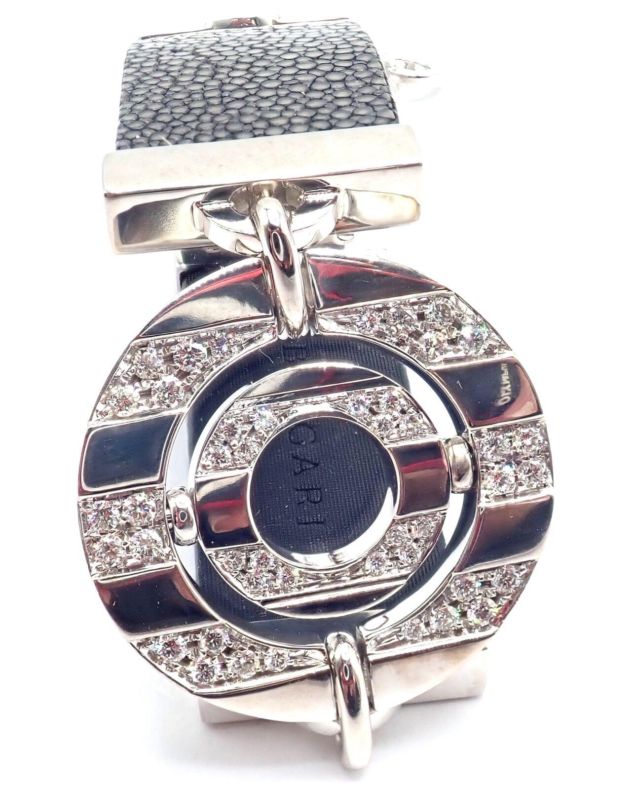 Bvlgari Bulgari Astrale Diamond Shagreen White Gold Bracelet In Excellent Condition For Sale In Holland, PA