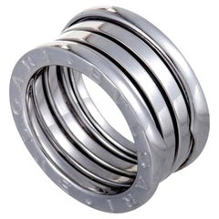 Bvlgari Bulgari B Zero 1 Bague à 3 anneaux en or blanc 18 carats US 5,75 EU 51