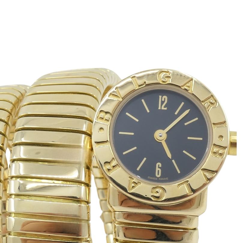 Bvlgari Bulgari BB19 Tubogas Montre portefeuille en or Excellent état à Beverly Hills, CA