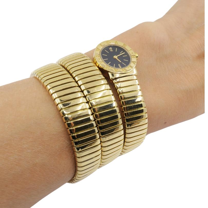 Bvlgari Bulgari BB19 Tubogas Montre portefeuille en or 3