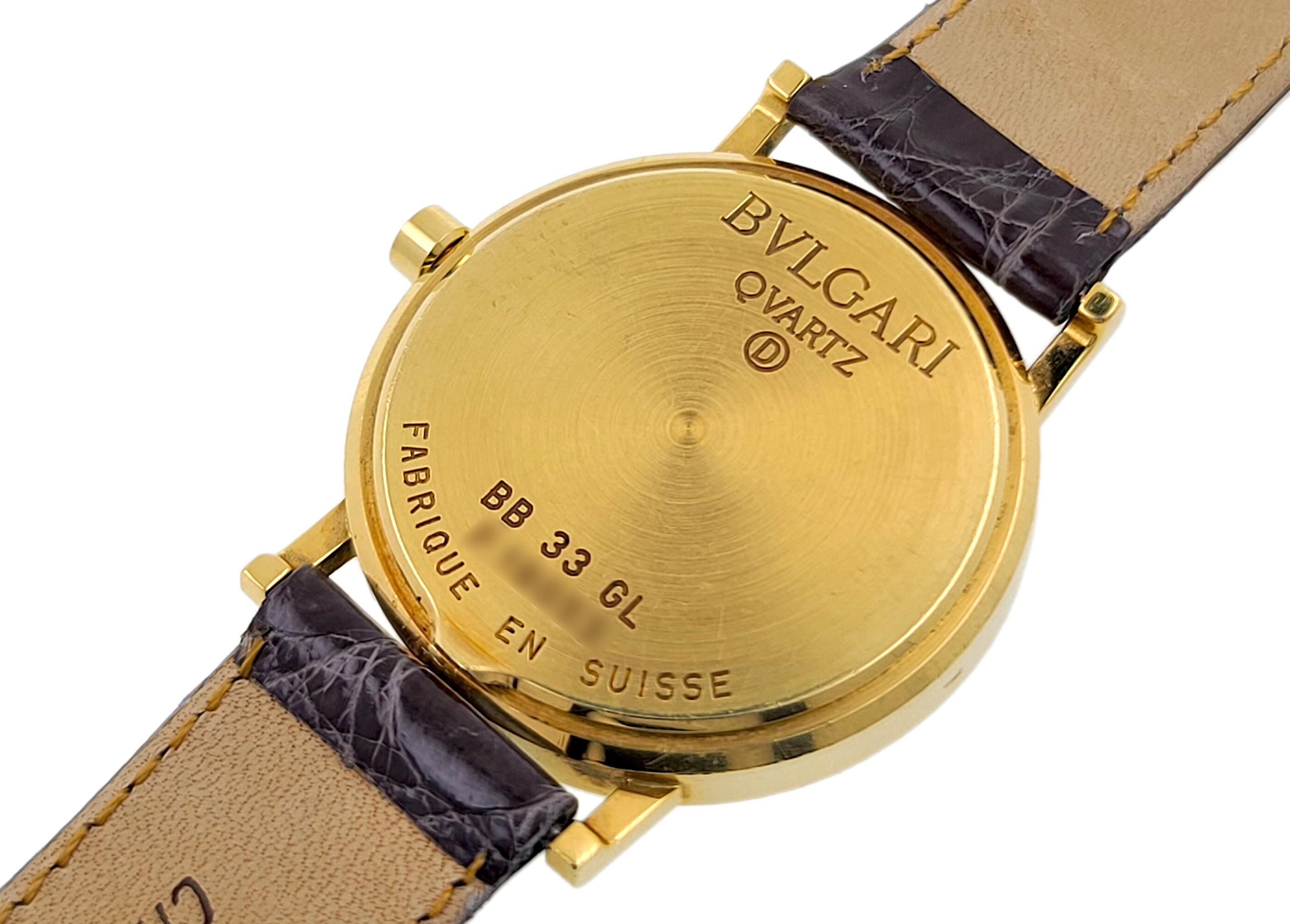 Bvlgari Bulgari BB33GL 18k Gold Gerald Genta Design Ancient Roman Coin Monete 1