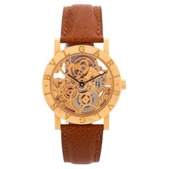Bvlgari Bulgari BB33GL SK, or jaune 18 devant squelette, mouvement automatique, c2000
