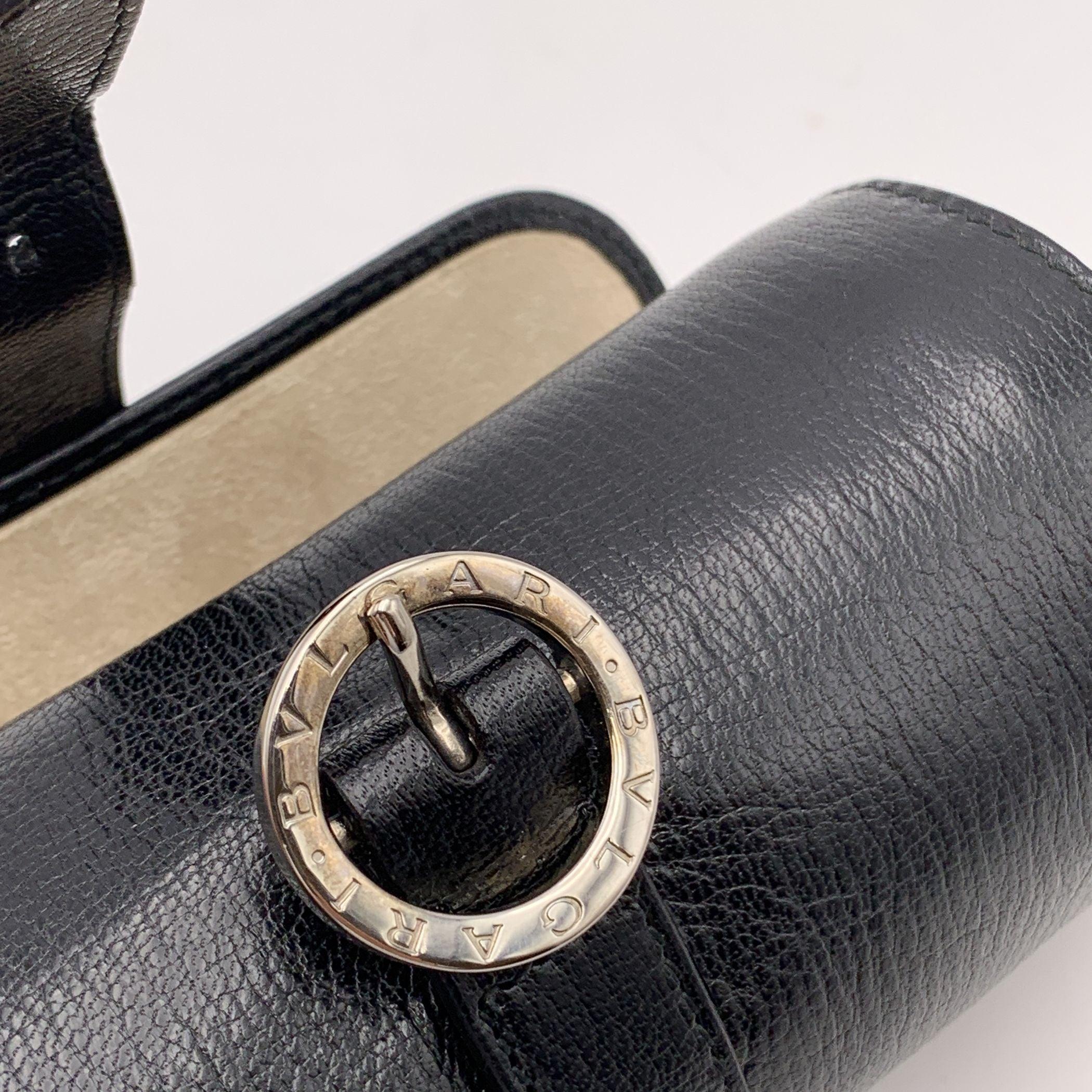 Bvlgari Bulgari Black Leather Watch Roll Holder Travel Case 1