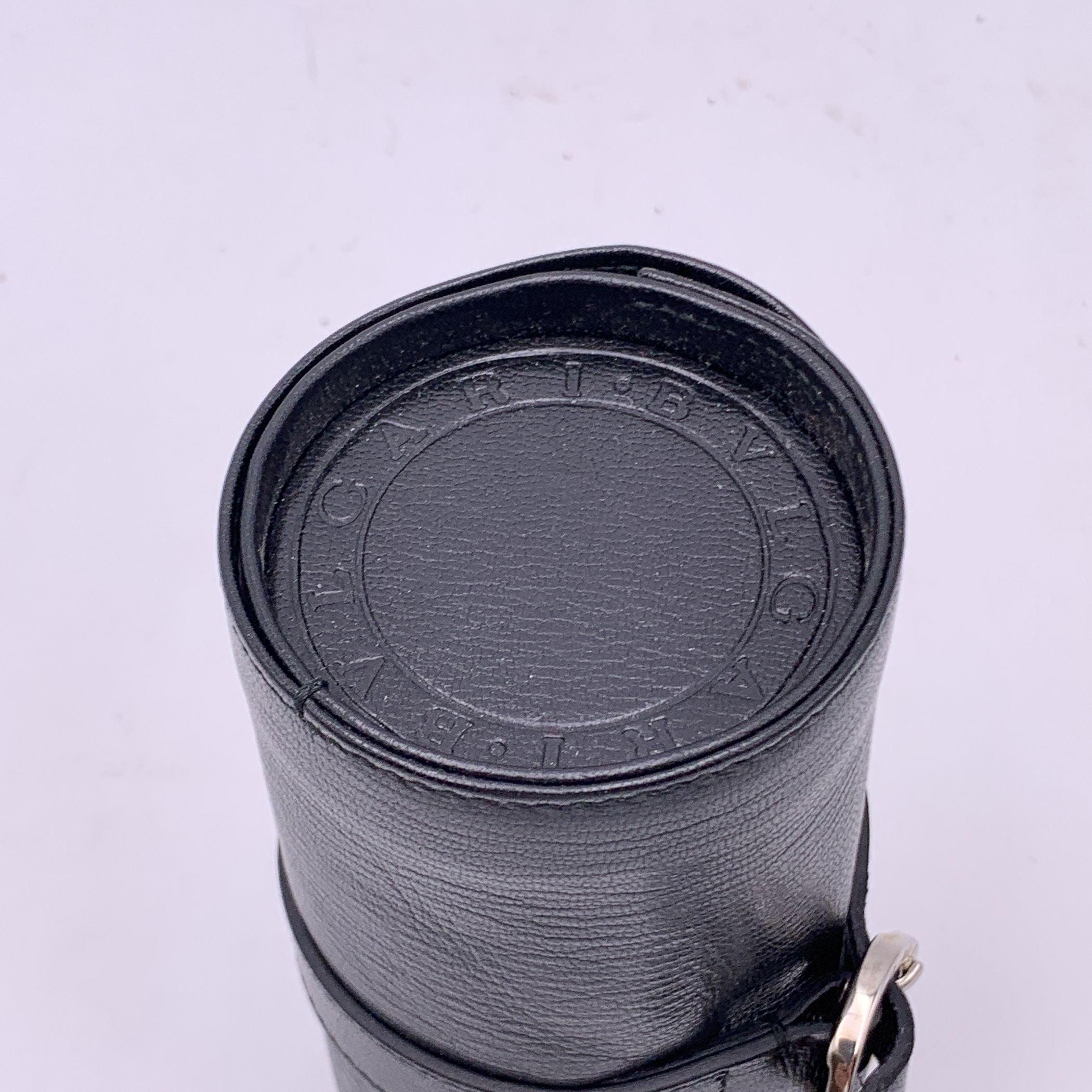 Bvlgari Bulgari Black Leather Watch Roll Holder Travel Case 2