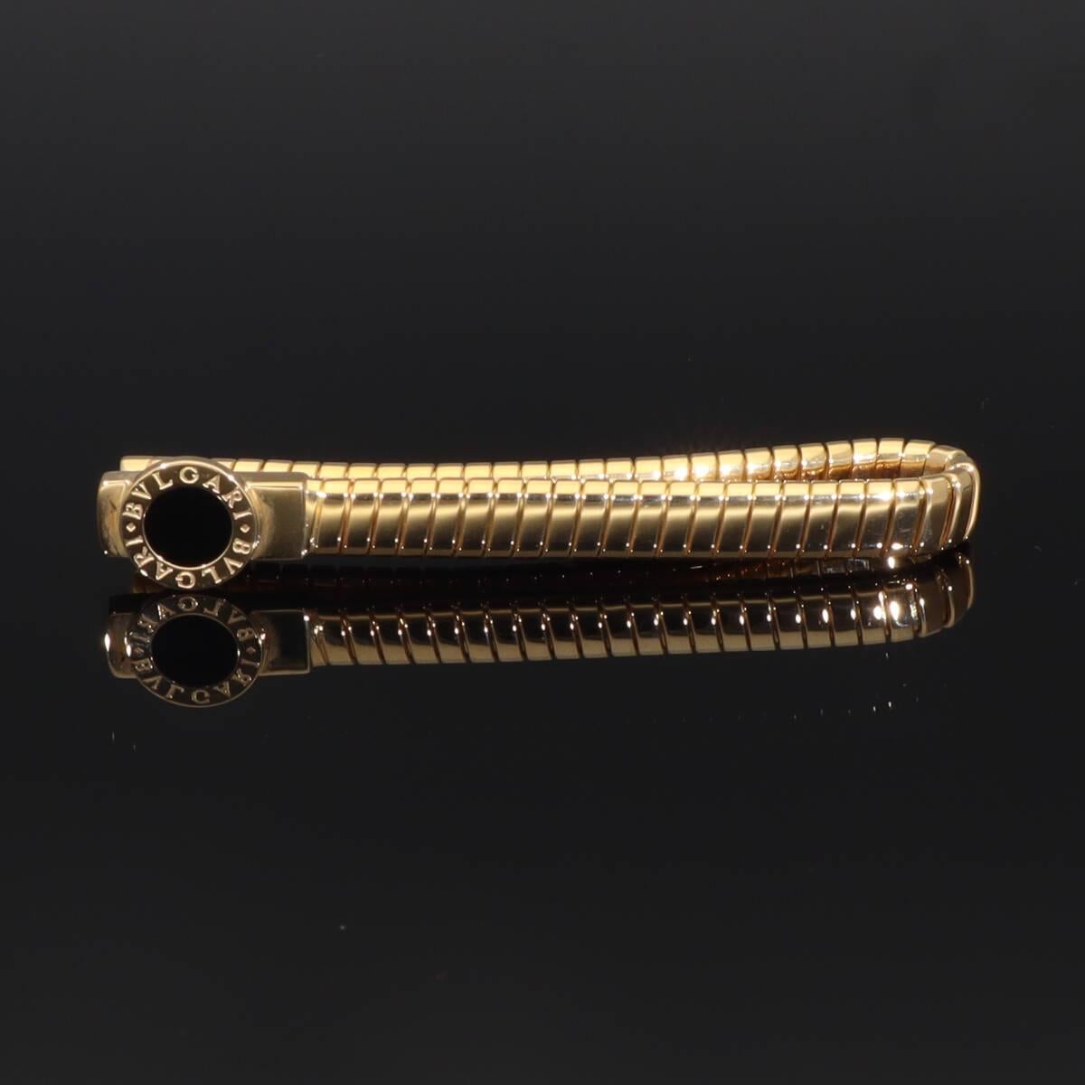 BVLGARI Bulgari Bulgari Spilla per cravatta Onice K18 Oro giallo in vendita 4