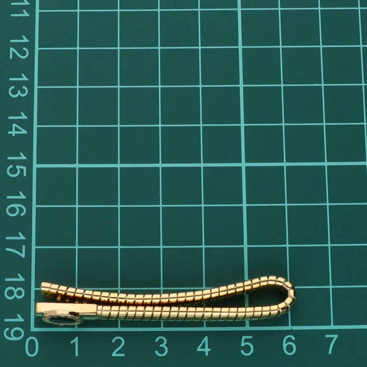 BVLGARI Bulgari Bulgari Tie Pin Onyx K18 Yellow Gold In Good Condition For Sale In Tokyo, JP