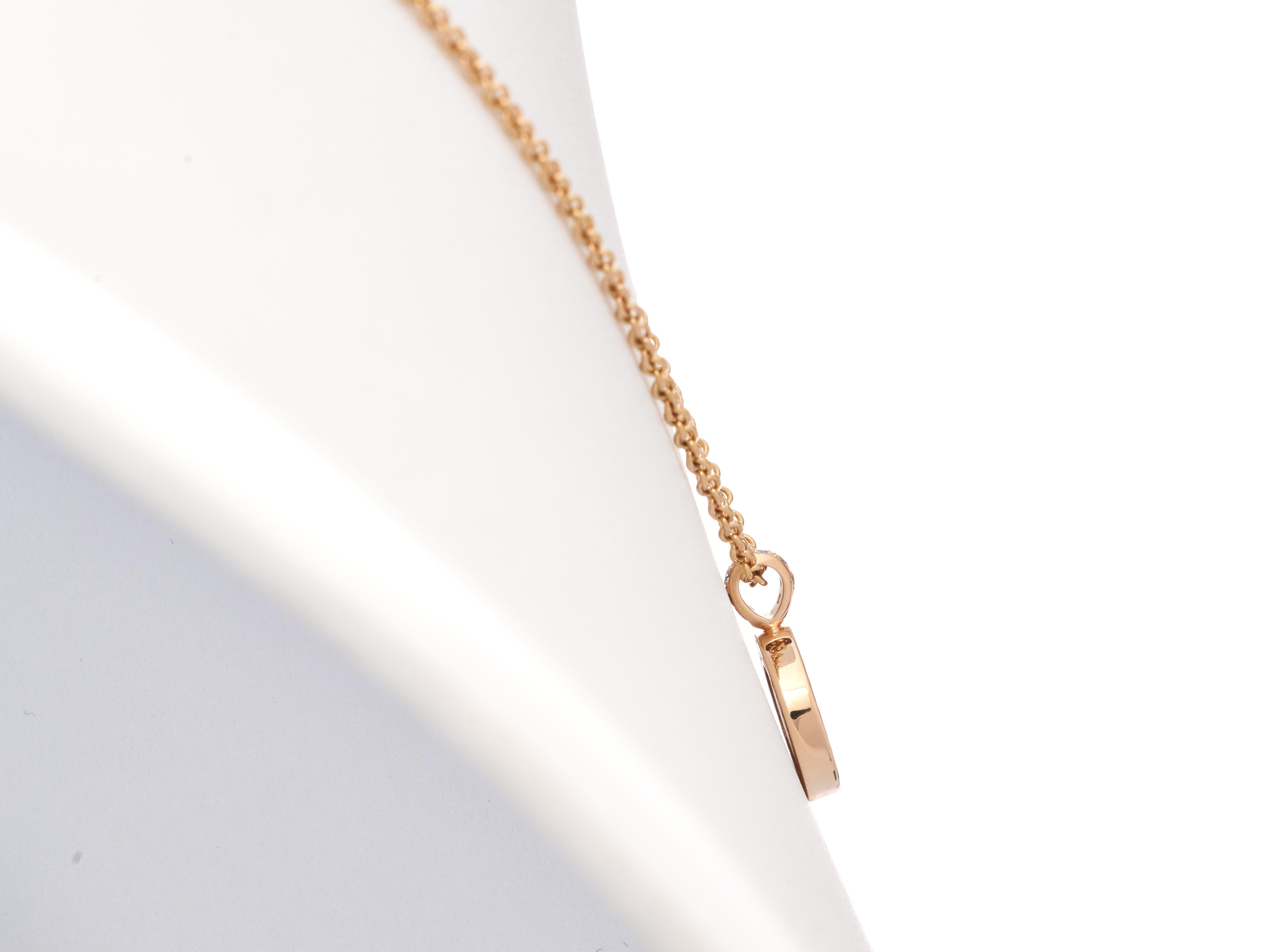 Bvlgari Bulgari Collar B.Zero Oro rosa 18k Ónix MoP Diamantes reversible en venta 4