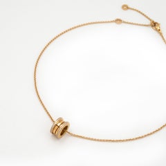 Bulgari B.zero1 18K RG and Diamond Pendant Necklace