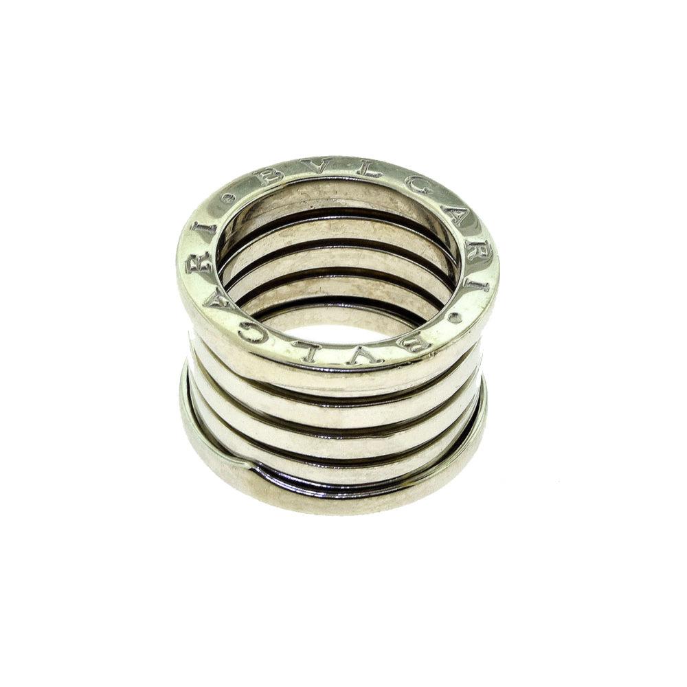 Bvlgari Bulgari B.zero1 4-Band Ring in 18 Karat White Gold Ring In Good Condition In Miami, FL