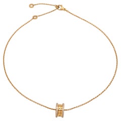 BVLGARI Collana Bulgari B.zero1 con ciondolo a diamanti in oro rosa 18 carati