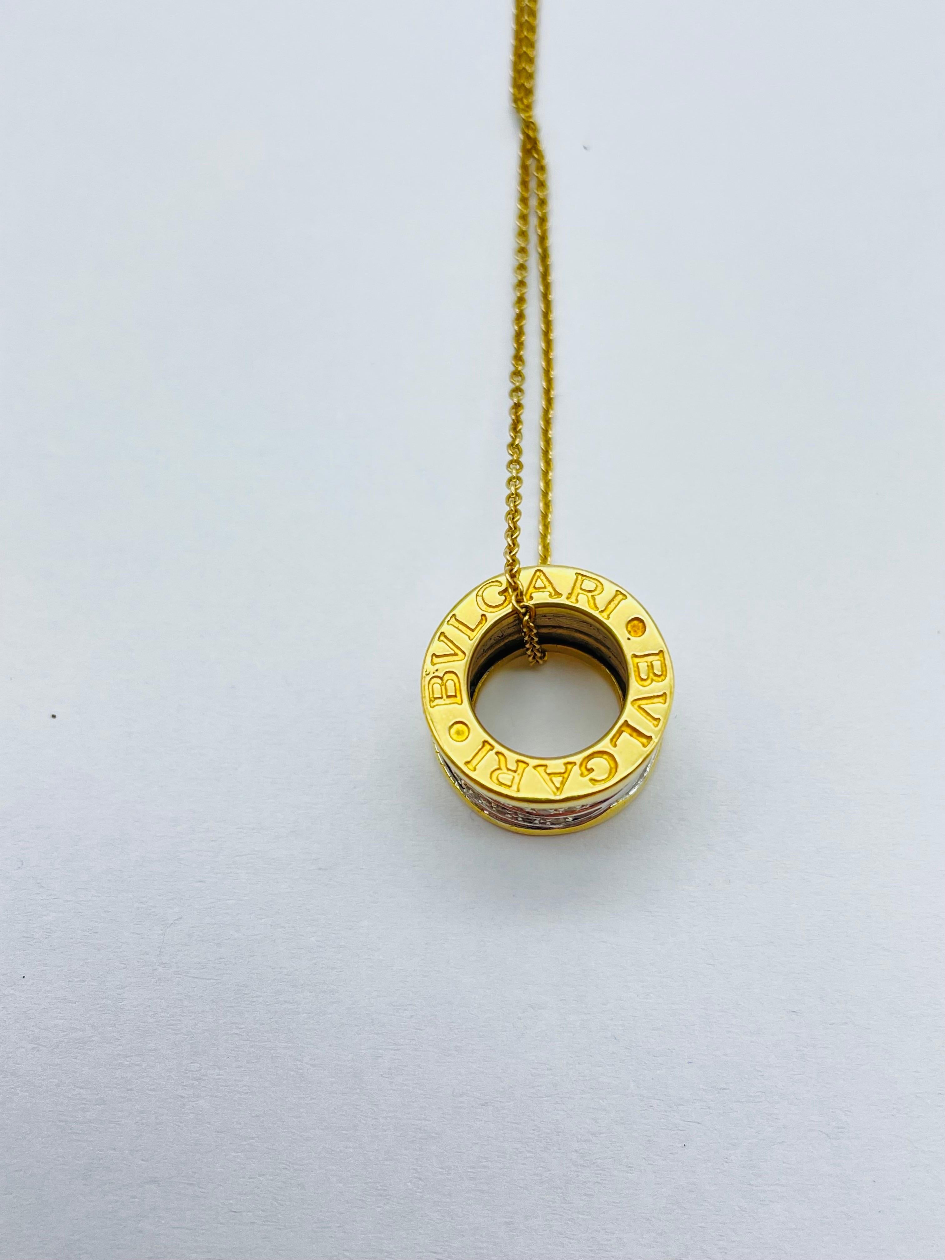 Bvlgari - Bulgari B.Zero1 Necklace in 18k Yellow Gold, Set with Diamonds For Sale 6