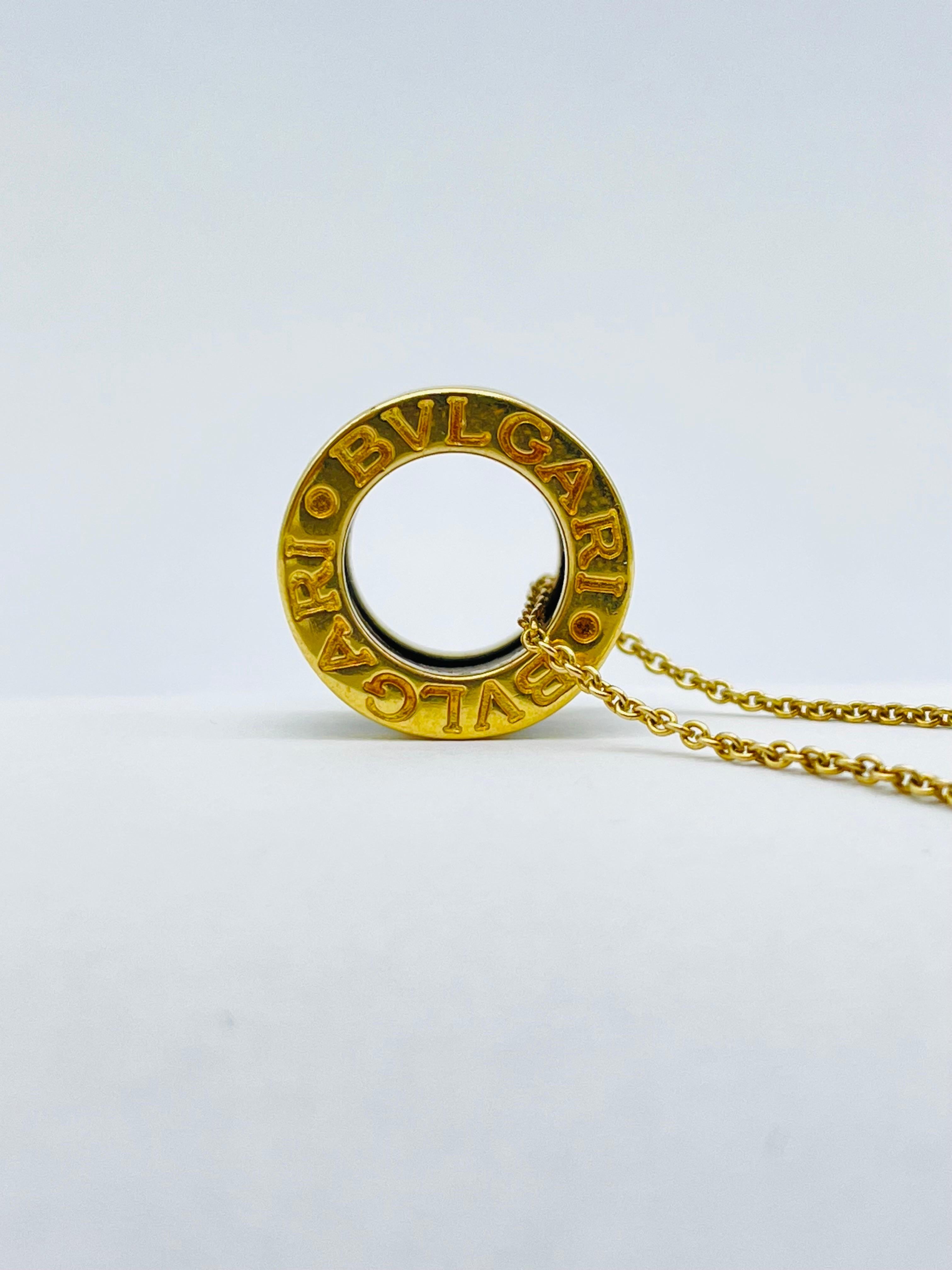 BVLGARI - BULGARI B.zero1 Halskette aus 18 Karat Gelbgold, mit Diamanten besetzt (Ästhetizismus) im Angebot