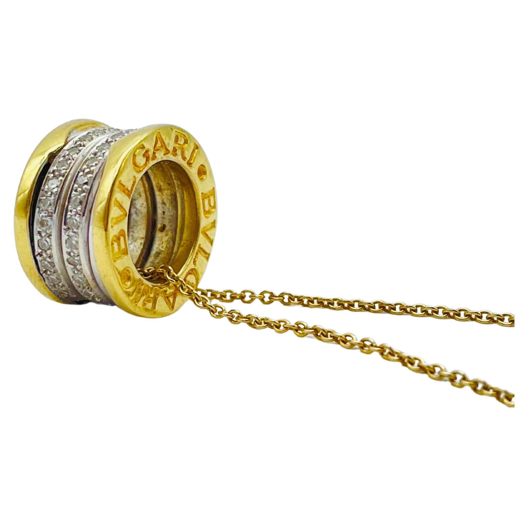 BVLGARI - Collier BULGARI B.zero1 en or jaune 18 carats, serti de diamants