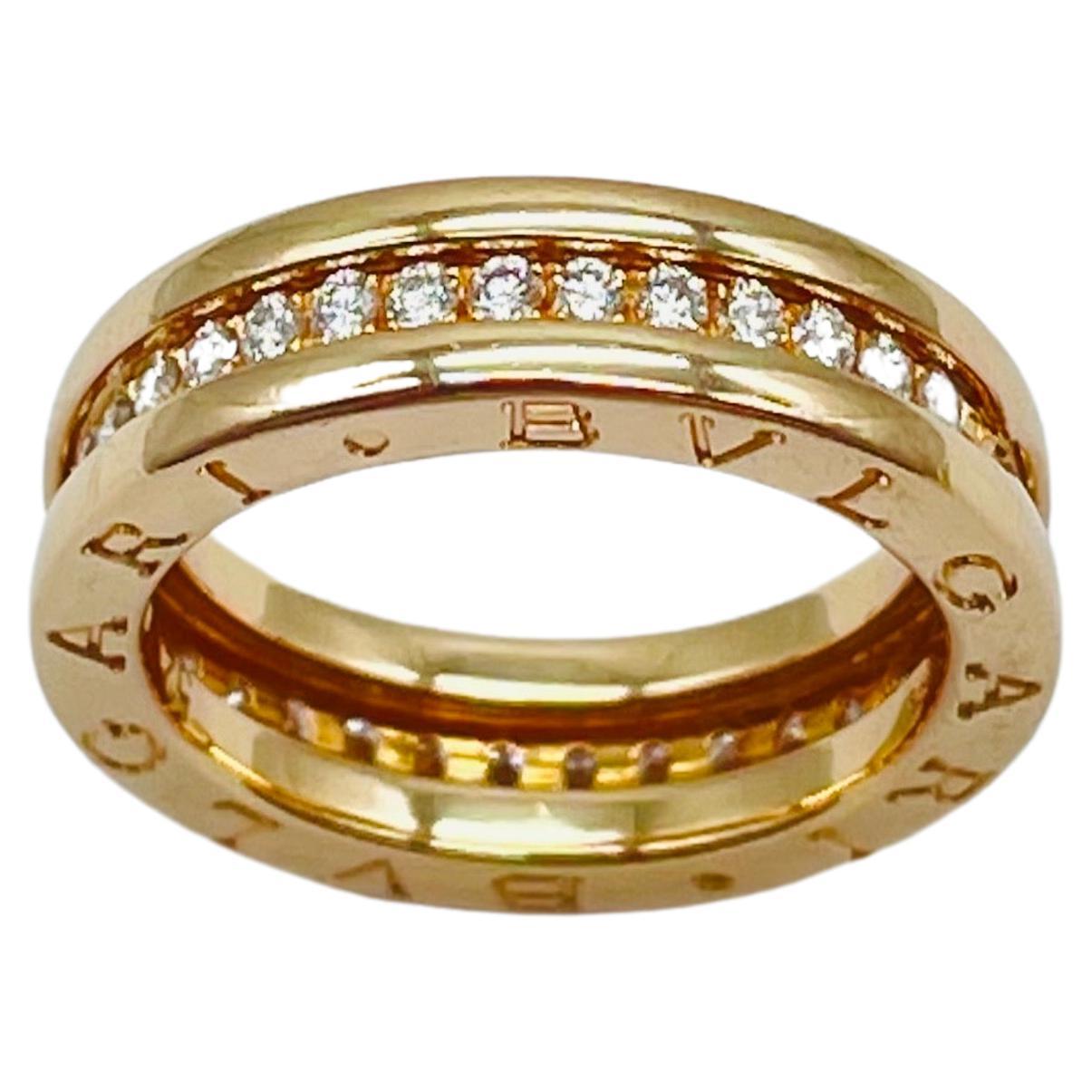 Bvlgari Bulgari Bzero1 Ring 18k Roségold 1 Band Full Pavè Diamond