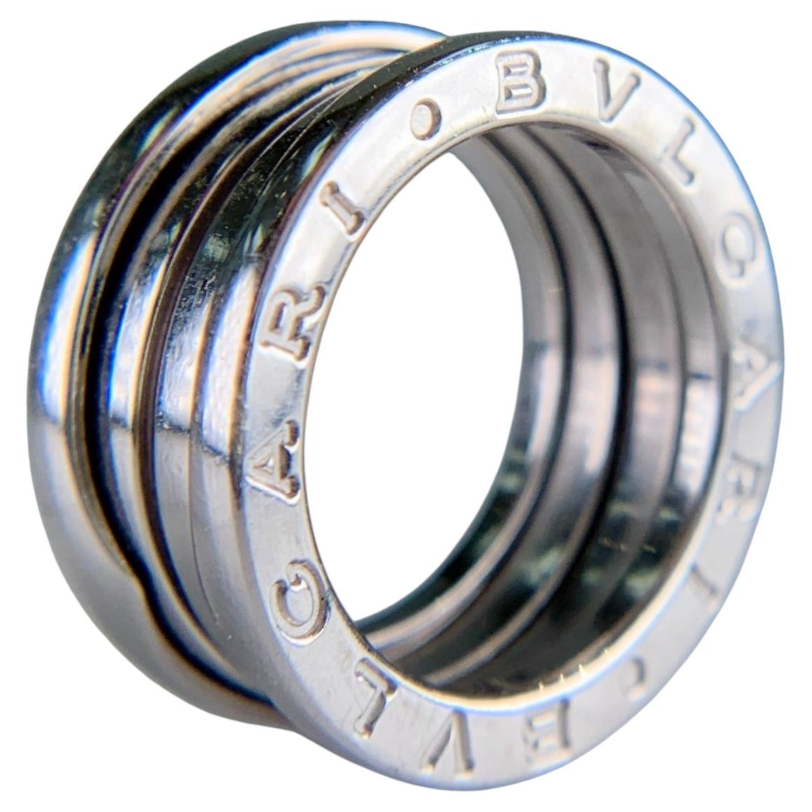 BVLGARI Bulgari B.zero1 Three-Band Ring 18k White Gold