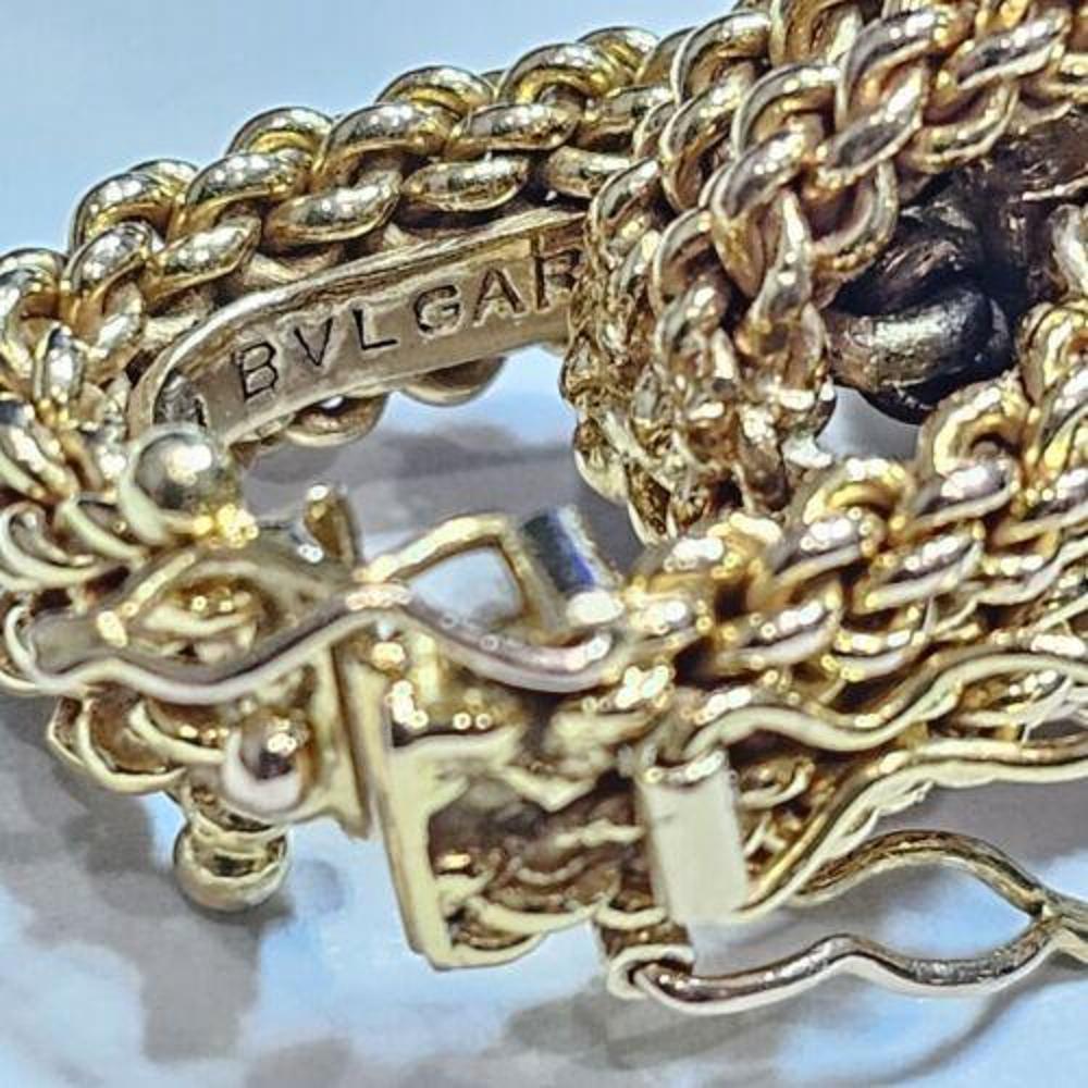 Bvlgari Bulgari Cable Weave Link Chain Bracelet Vintage 18k Rose White Yellow 5