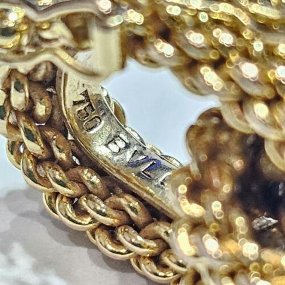 Bvlgari Bulgari Cable Weave Link Chain Bracelet Vintage 18k Rose White Yellow 4