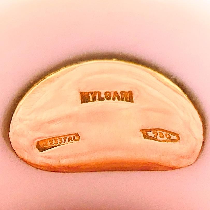 Bvlgari Bulgari Chandra Ring Porzellan Peridot 18k Gold im Angebot 8