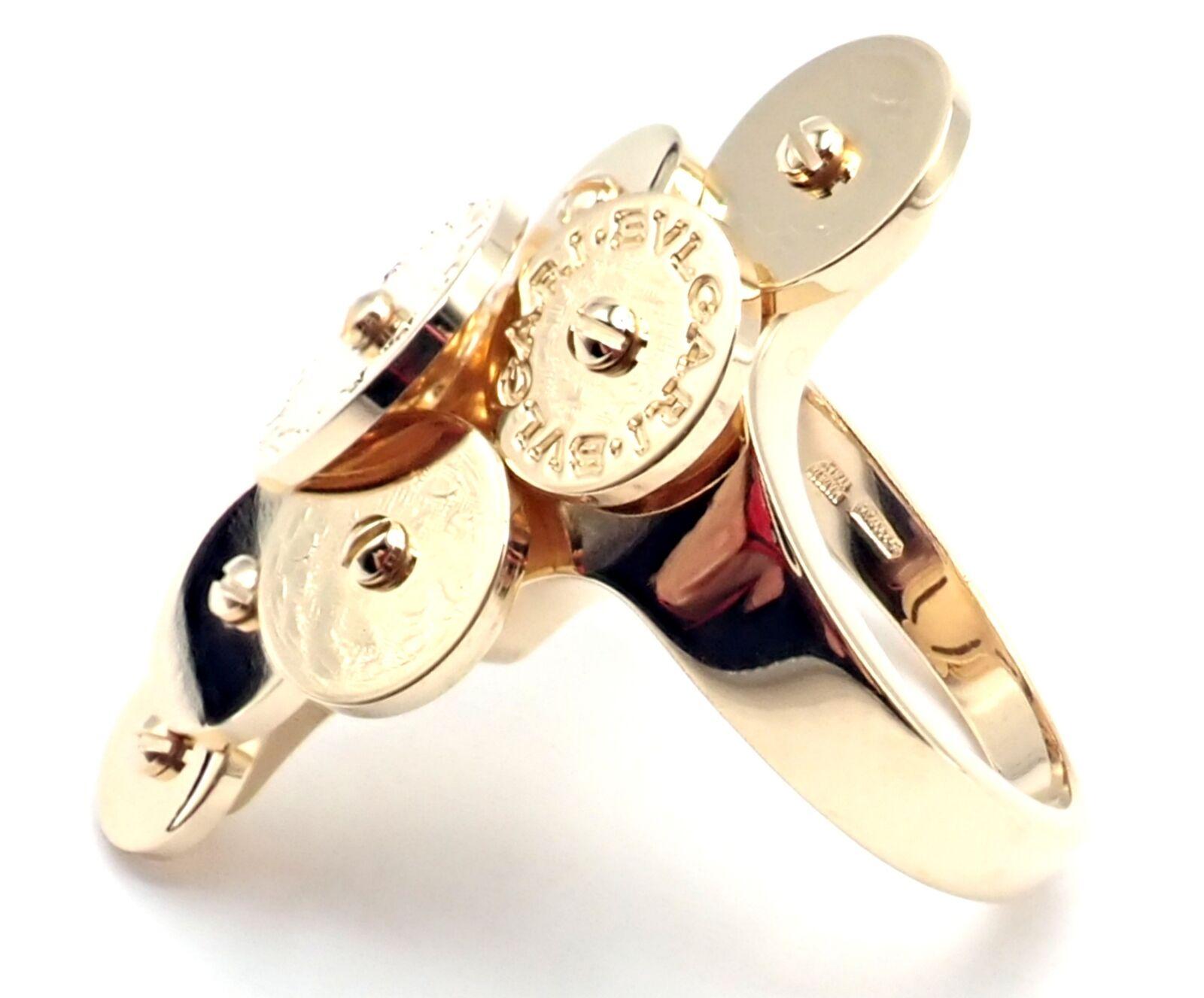 Bvlgari Bulgari Cicladi Large Yellow Gold Ring In Excellent Condition For Sale In Holland, PA