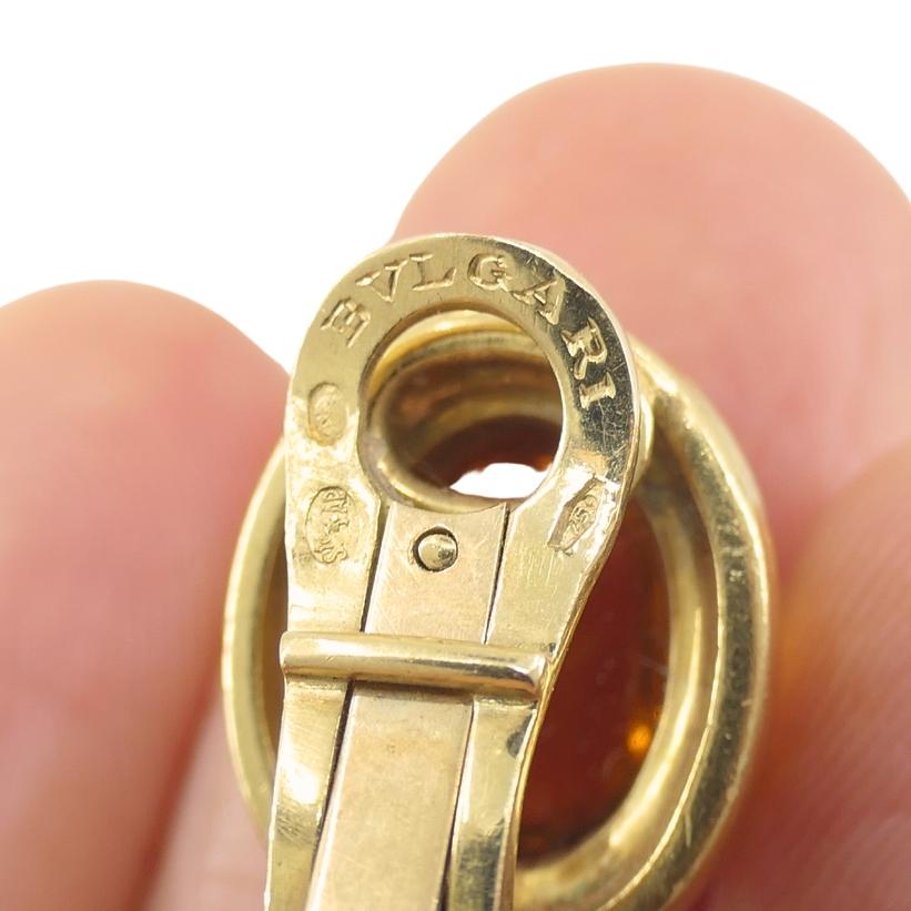 Bvlgari Bulgari Orecchini con cabochon di citrino in oro 18 carati in vendita 1