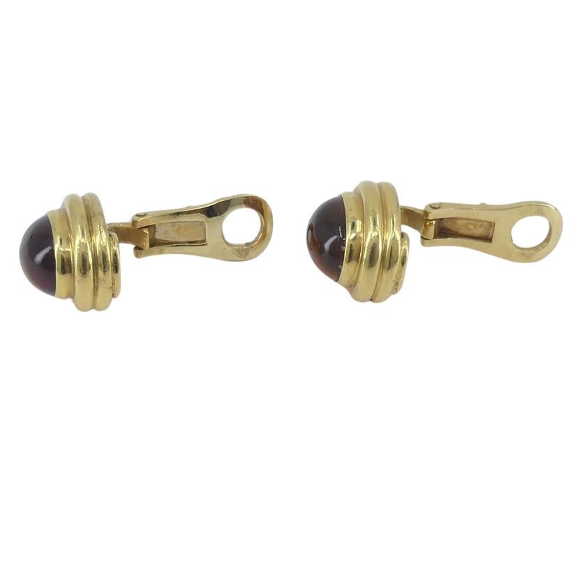 Bvlgari Bulgari Orecchini con cabochon di citrino in oro 18 carati in vendita 2